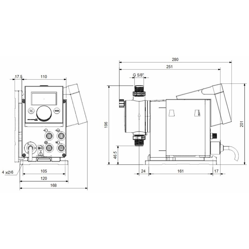 Grundfos Dosing Pump DDA1210AR Manual Pulse Analog Control