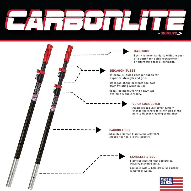 Skimlite Telescopic Pool Pole Carbonlite Cl M M Ac Pools