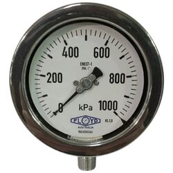 Floyd H-Duty Pressure Gauge
100mm Dial - 1000 kPa
(Bottom Connection)