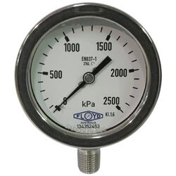 Floyd H-Duty Pressure Gauge
63mm Dial - 2500 kPa
(Bottom Connection)